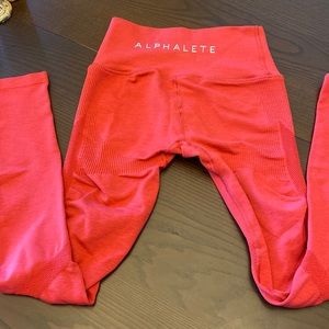 Red alphalete leggings